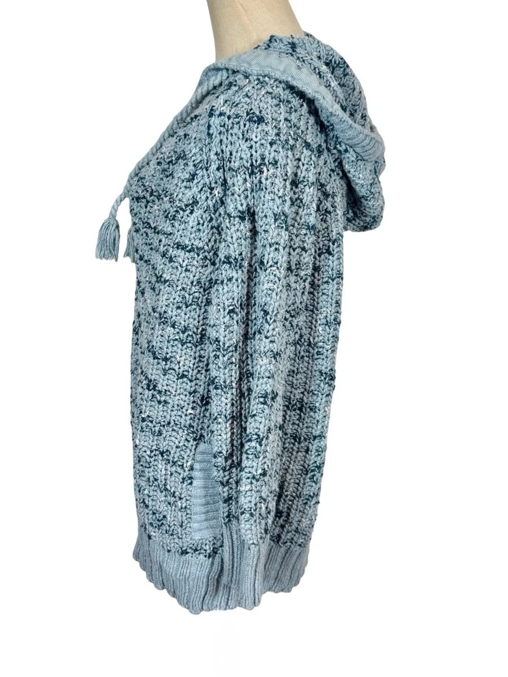 Free People Never Leaving Hoodie Sweater Slouchy in Blue
